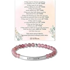 LET THEM Silver Pink Beads