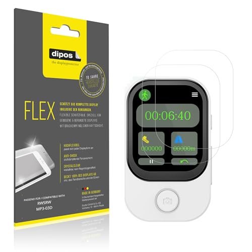dipos I 2x Protection écran compatible avec RWSRW MP3-03D - recouvre 100% de l'écran I 3D Full Coverfilms de protection