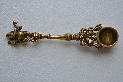 Aakrati Ganesh Spoon - Yagya Hawan, Hawan Spoon, Poojan Purpose, Indian Cultural Religious Item Best For Home, Office, Gifts Diwali Puja #TOP2