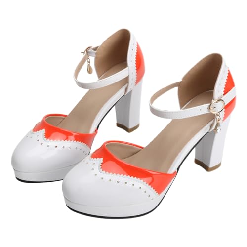 Image of FOREADA Mary Janes for Women Platform Heels Bow Kawaii Shoes Vintage Dress Pumps