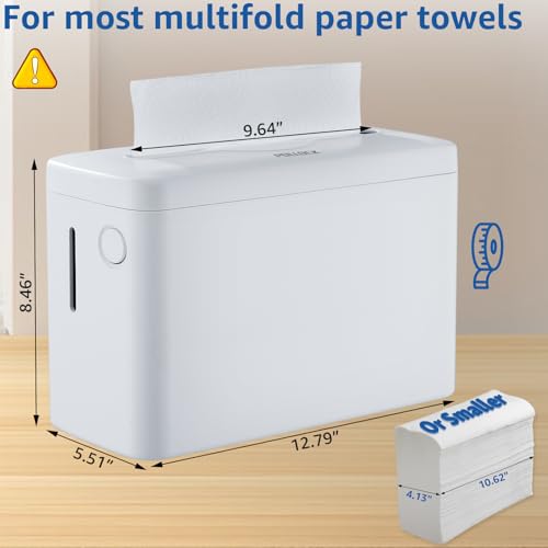 Image of Pollock Paper Towel Dispenser Holder Countertop Commercial,White-L