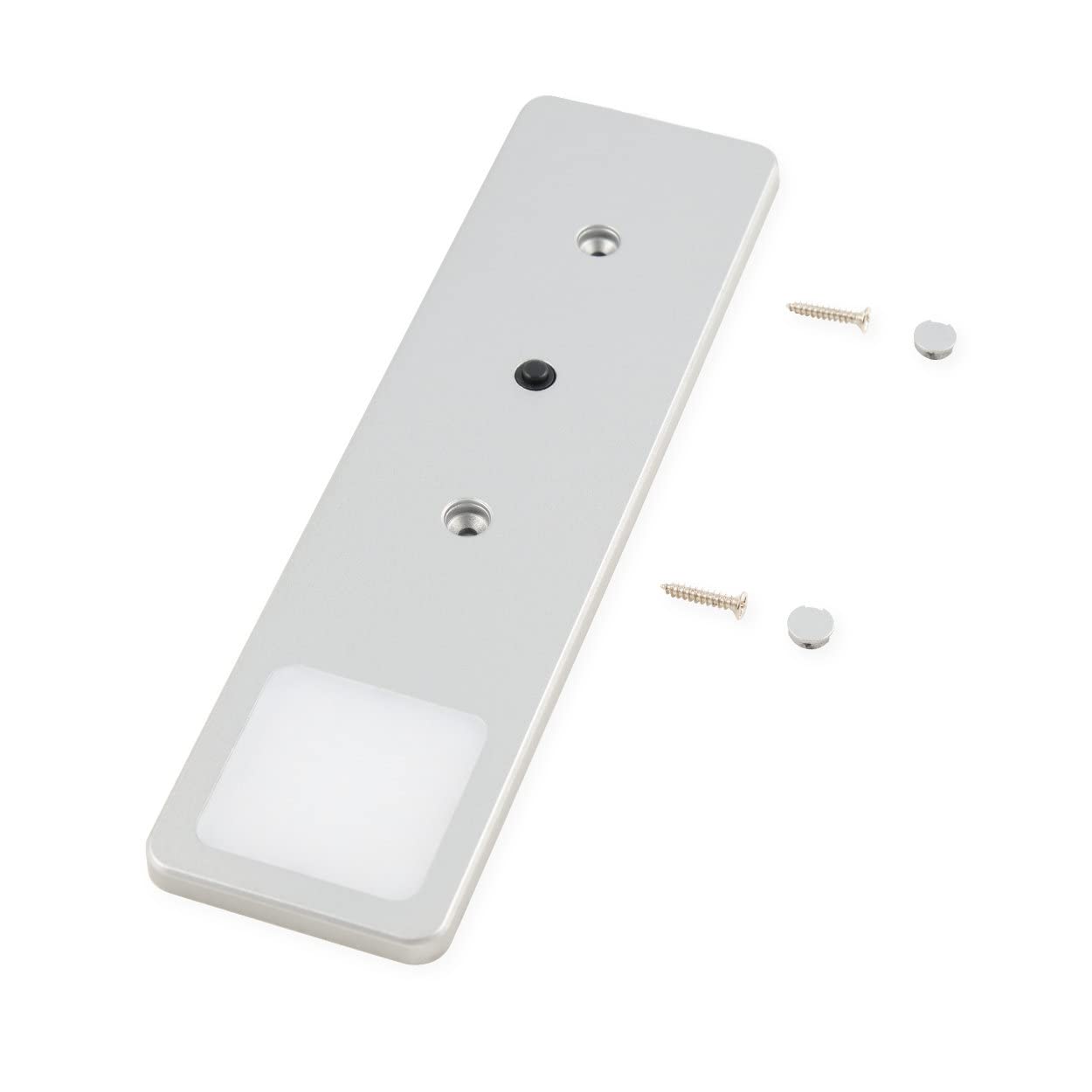 Kalb | Lampada da incasso a LED Solid2, grigio argento con interruttore, 3 W, 4000 K, bianco neutro, adattatore 3 vie, lunghezza cavo 200 cm, scelta: set da 4 pezzi, bianco neutro