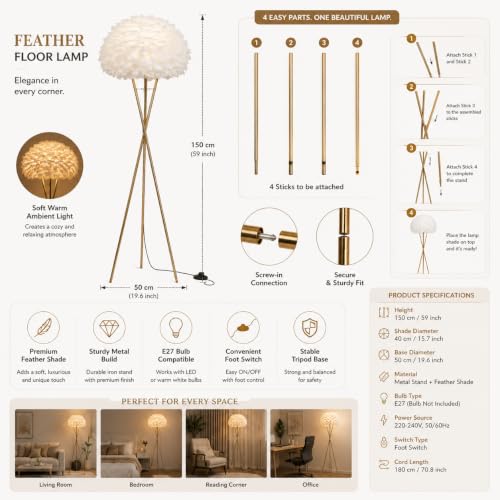 Image of Premium Decorative LED Floor Lamp & Glass Art Collection