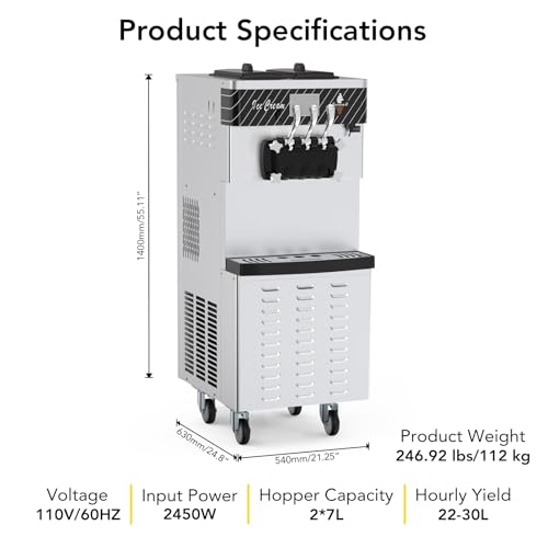 Festisoul 3 Head Commercial Ice Cream Machine QWEfDr13Q1G9rGTKGd4JwwE8m6F の商品画像 1
