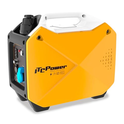 ITCPower Generador Eléctrico Inverter 1800W Silencioso para Uso Profesional y Doméstico - Generador Gasolina Eléctrico Portátil con Motor 4 Tiempos - Inverter Bajo Consumo y Energía Estable