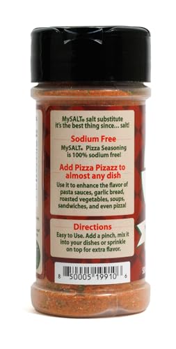 Image of MySALT Pizza - Sodium-Free Seasoning That Tastes Like Pizza, Not a Sauce Mix - Salt Substitute for Pasta, Veggies, Popcorn & More