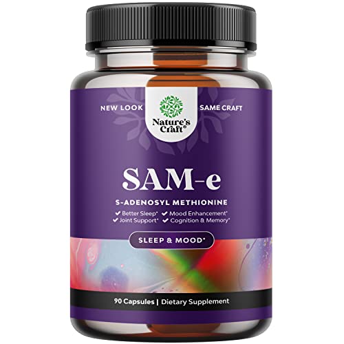 Pure SAM-E Nootropic Brain Supplement - Brain Support Supplement with S Adenosyl Methionine Memory Pills for Brain Health and Joint Health - Immune Support Supplement and Mood Support Supplement
