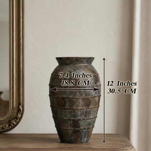 Vase en céramique marron pour salon et centres de table - 4