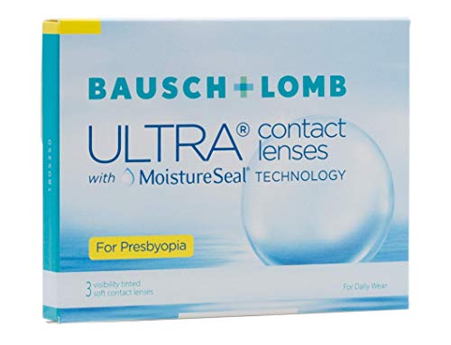 Bausch + Lomb Ultra for Presbyopia, Premium Monatslinsen, Gleitsicht-Kontaktlinsen weich, 3 Stück BC 8.5 mm / DIA 14.2 / 5.25 Dioptrien / ADD Low
