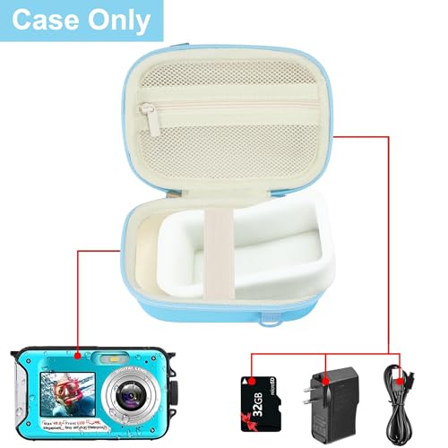 Funda impermeable rígida para cámara, color azul miniatura 3