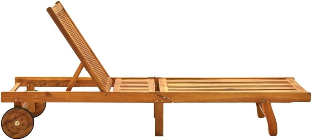 Patio Sun Lounger with Cushion,Comfortable Loungers,Patio Lounge Chair,Napping Loungers,Garden Lounger,Backyard Chaise,for Garden,Porch,Park,Front Door,Pools,Solid Acacia Wood