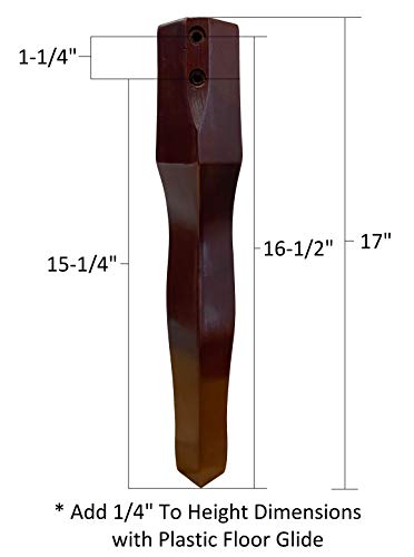 Elegent Upholstery Dining Chair Replacement Front Furniture Legs - Set Of 2 (Walnut) #TOP1