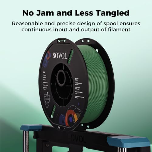 Image of Sovol 3D Printer Matte PLA Filament 1.75mm 1KG (2.2lbs), Cedar Green