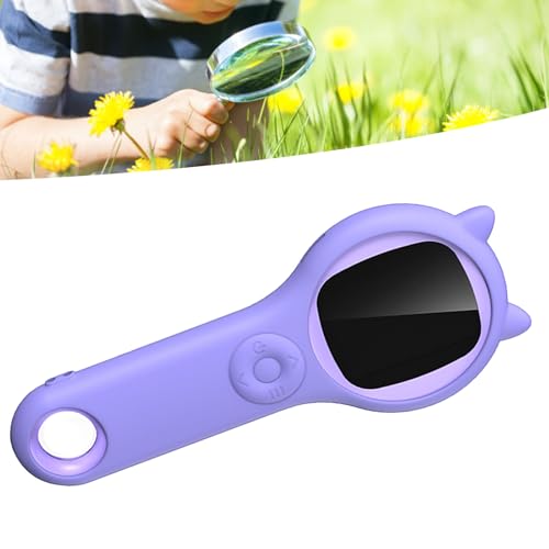 Image of Mini Pocket Microscope Handheld USB Portable Digital Microscope for Kids Science Education and Outdoor Exploration Purple Version