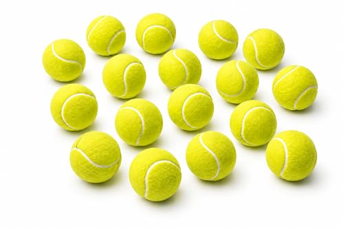 Image of Durable Tennis Balls Set for Coaching, Kids & Beginners - Consistent Bounce, All-Court Performance, Pack of 18