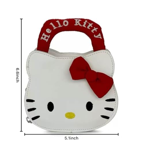 Cute Kitty Crossbody Bags for Women, Small Kitty Shoulder Bag, Leather Kitty Coin Purse with Zipper, Gifts for Her2