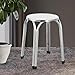 Generic Stacking Stool Furniture Stools Stainless Steel Practical Commercial Classroom Stools Round Stool for Home Dining Room Garden, 42cm