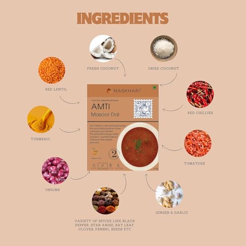 Image of Maskhari Rate Ready to eat Amti Masoor Daal, 150g | Ready to Eat Indian Food In Minutes, Maharashtrian Taste, No Preservatives or Artificial Color