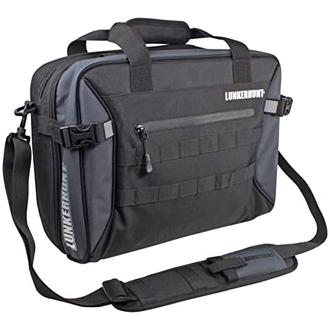 Lunkerhunt Gamefish Fishing Tackle Bag, AVID Messenger Bag (Black / Grey) Cover