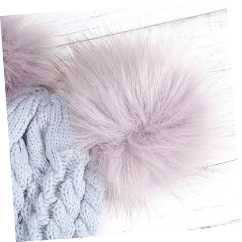 SAFIGLE Double Hairball Twisted Knit Beanie Hat for Winter Soft and Warm Crochet Cap for Boys and Adorable Grey Design for Cold Weather3