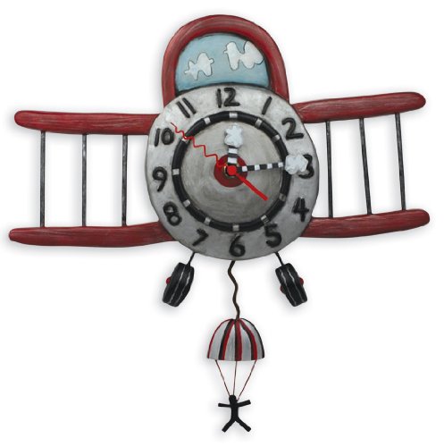 Allen Designs Airplane Jumper Pendulum Clock by Close2MyArt
