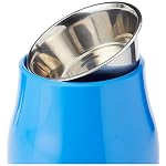 Dogit Elevated Dog Bowl, Stainless Steel Dog Food and Water Bowl for Large Dogs, Blue, 73751 - Image 3