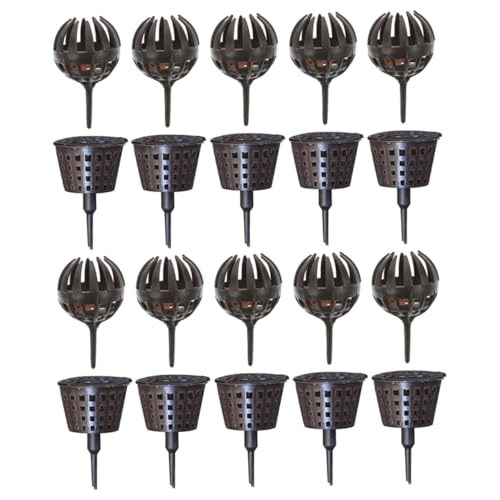 BCOATH 20 piezas Cajas de Fertilizante de Plástico con Tapa Accesorios de Jardinería para Bonsáis y Plantas Pequeñas Caja de Fertilización Duradera para Exterior y Suculentas