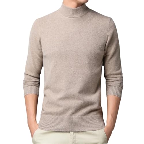 Men's Half Solid Color Pullover Warm Thickening Long-Sleeved Top Pullover Sweater Jumper3