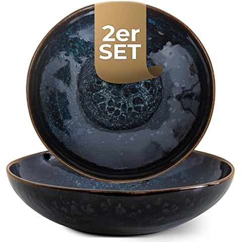 palmer tiefe Teller-Set Eccentric, 2 x Suppenteller aus Steingut Ø 22 cm Cover