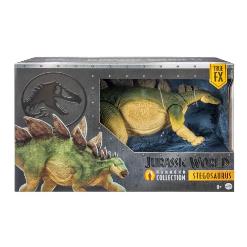 Mattel Jurassic World Figurine articulée Stégosaure de la Collection Hammond grand dinosaure herbivore avec queue articulée par câble interne JCH08 - vue 7