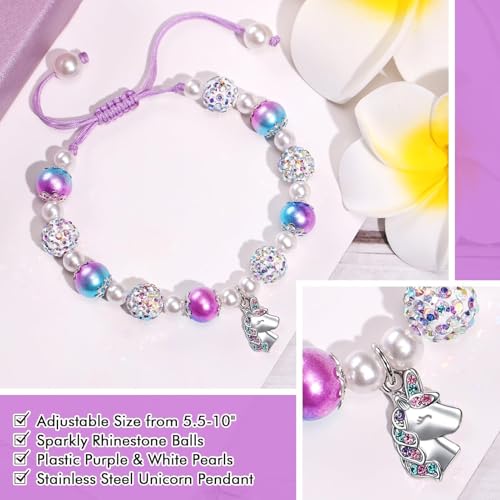 Image of Trabuono Kindergarten Preschool Graduation Gifts for Girls, 2025 Graduation Gifts for Her 5TH Grade Grad Gift Unicorn Charm Bracelet for Daughter Granddaughter Niece with Card Present Boxed