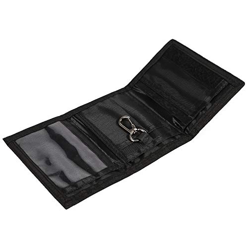 RFID Trifold Canvas Outdoor Sports Wallet for Kids - Front Pocket Wallet with Magic Sticker4