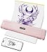 TATTMUSE Tattoo Printer, Tattoo Stencil Printer for Beginners and Artists, A887 Bluetooth Dot Matrix Printer Compatible with Smartphone & PC, with 10Pcs Tattoo Disposables, Pink