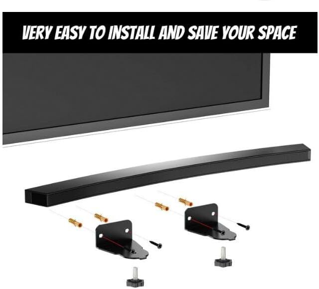 Coyktonty Metal Wall Mount Bracket for Samsung Curved Soundbar AH61-03943A Speaker,Wall-Mounted Sturdy Metal Mount （1 Pair）