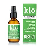 Klo Organic Beauty RE3 Oil Cleanser for Normal-Dry Skin, Anti-Aging Ingredients, Hydrated Glowing Skin, All-Natural, The Oil Cleansing Method, Vitamin E, Orange, Lavender Oil