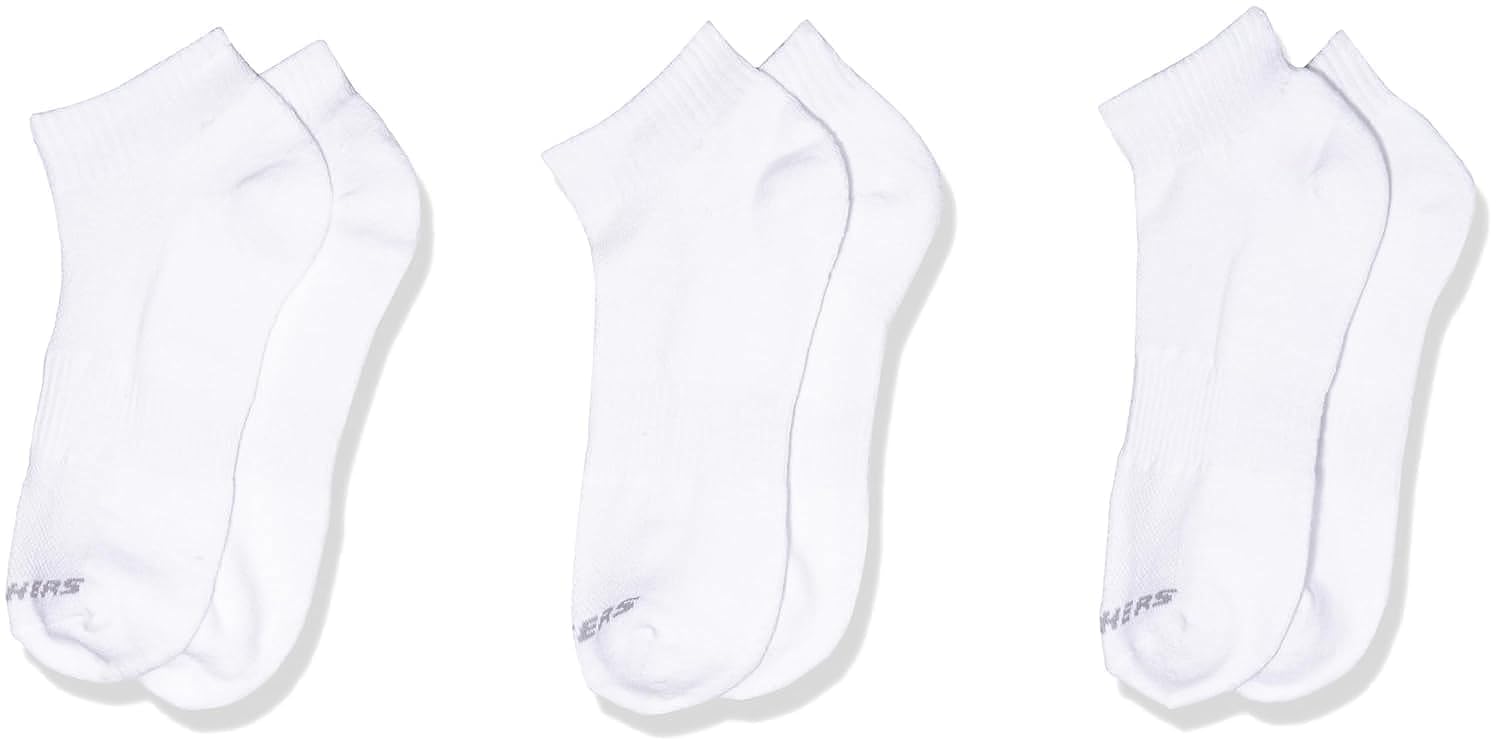 Skechers Unisex Adults 6PK UNISEX 1/2 TERRY LOW CUT W/POLYBAG SOCKS