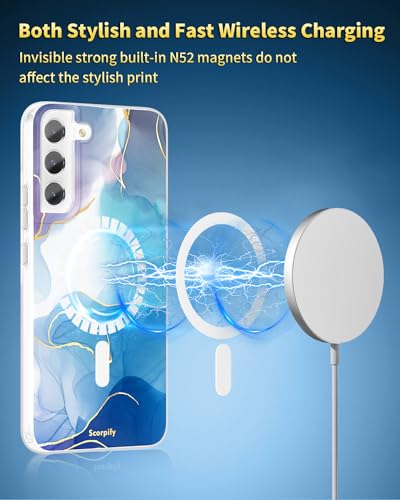 Coque Samsung S22 Plus antichoc et magnétique fleur d'or - 4