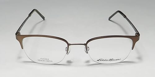 Miniatura 3 de Eddie Bauer 32005 - Lentes ovalados de media montura para hombre (50-20-145, marrón), Marrón