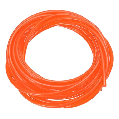 QUARKZMAN Polyurethan Rundriemen Antriebsriemen 5mm Durchmesser 3 Meter (10ft) Länge PU Polyurethan Riemen für Antriebsübertragung (glatte Oberfläche orange)