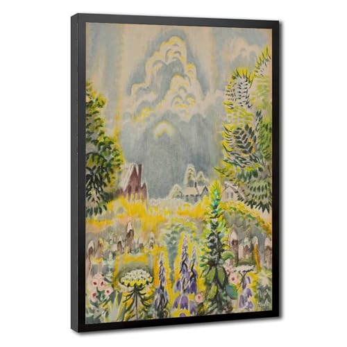 Impression sur toile jardin Burchfield pour déco de salon et bureau