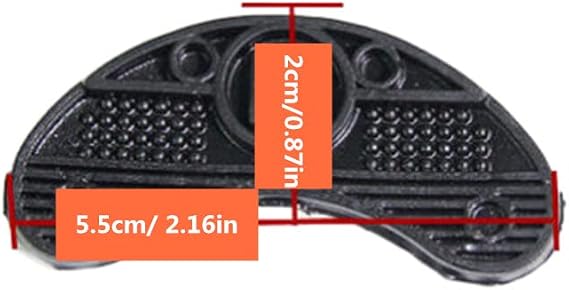 40 Pieces Shoe Heel Plates Rubber Taps Sole Tips Replacement Heel Repair Pad with Nails, Black