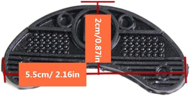 40 Pieces Shoe Heel Plates Rubber Taps Sole Tips Replacement Heel Repair Pad with Nails, Black