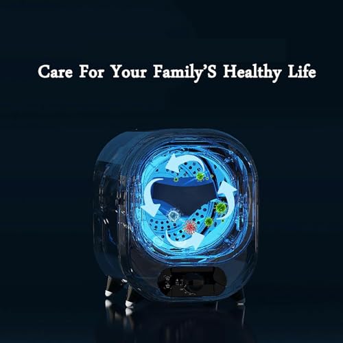 Small Tumble Dryer, Freestanding Tabletop Dryer with Stainless Steel Barrel and Dual Temperature Control Probes, Inner Barrel Capacity: 0.8 Kg, Suitable for Apartments, Homes, Dormitories