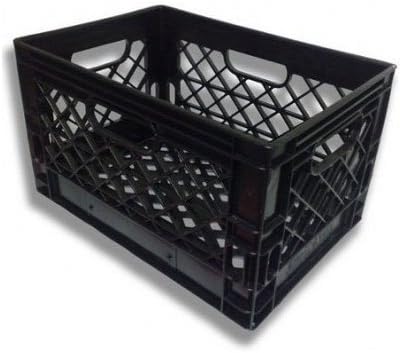 3 Pack Black Heavy Duty Rectangular Stackable Dairy Milk Crates - Save on shipping!!!!