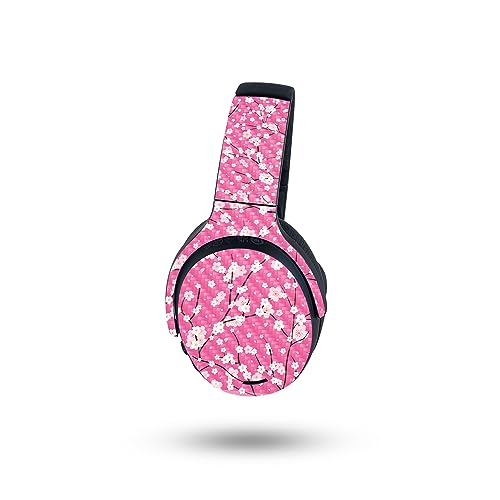 Image of MightySkins Carbon Fiber Skin Compatible with Skullcandy Crusher ANC 2 - Sakura Pink | Protective, Durable Textured Carbon Fiber Finish | Easy to Apply