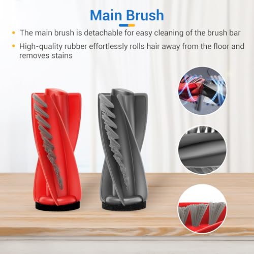 Image of Replacement Accessories Parts for Roborock Saros 20, Saros 10R, Qrevo Edge 2, Qrevo CurvX Robot Vacuum Kit, 2 Main Brush 4 Hepa Filter 6 Mop Pads 6 Side Brush 6 Dust Bags