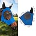 Horse Mask Equestrian Supplies Prevent-Mosquito Cover Mesh Fly Protective for Horse(Rose red)