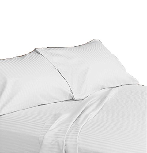 Drap plat coton égyptien parure blanche pour lit double cocon