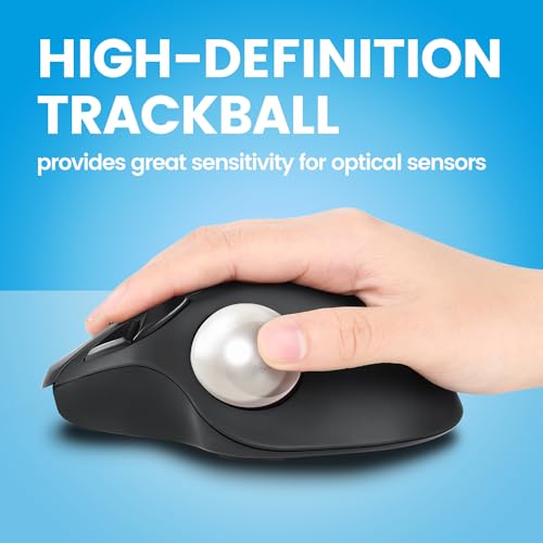 Image of Perixx PERIPRO-303 GWH Small Trackball - 1.34 Inches Replacement Ball for PERIMICE and M570 - Glossy White