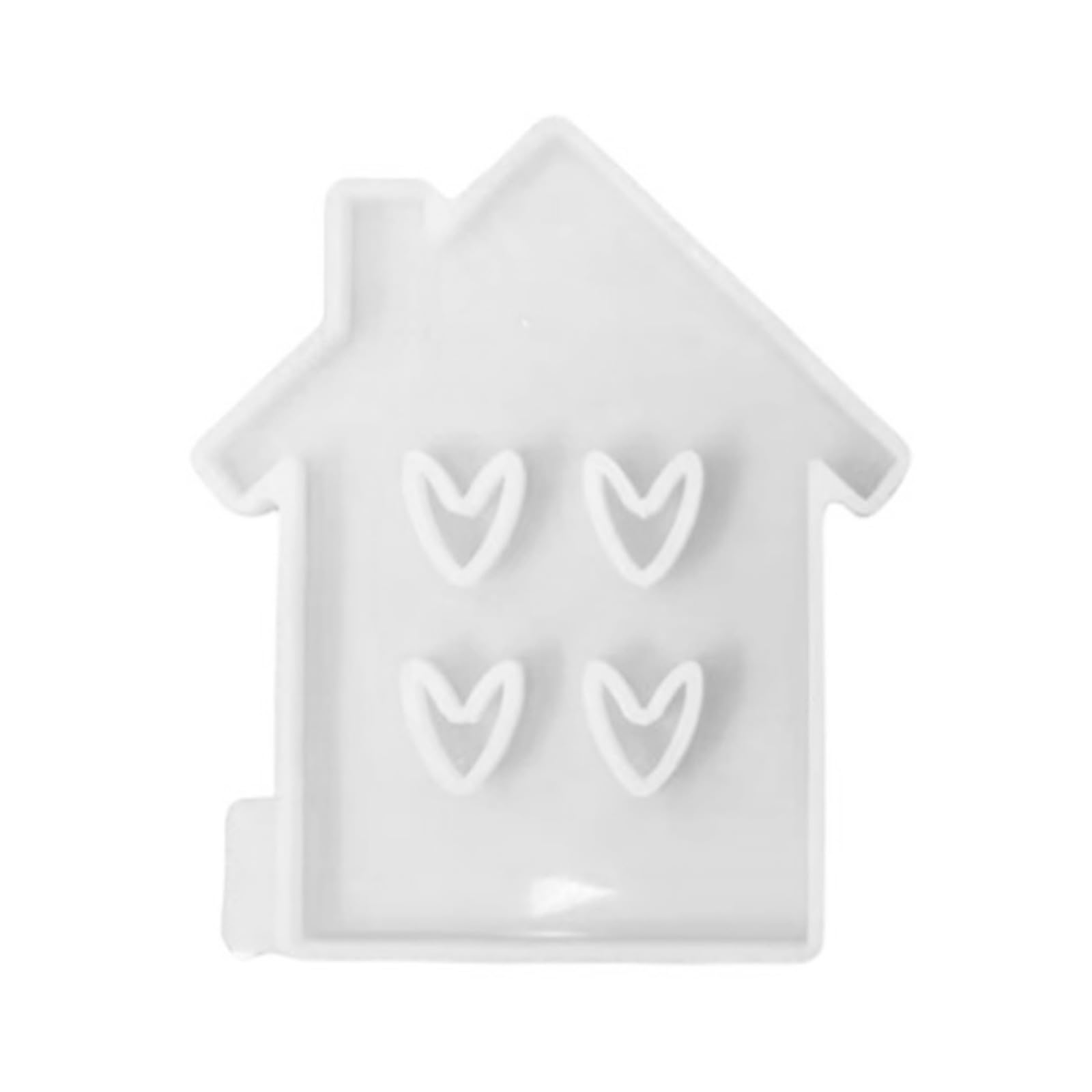 Yhplxyuus Love House Holder Mold with Base for Making Holder Tealight Decorations Gypsum Ornament Craft Mold